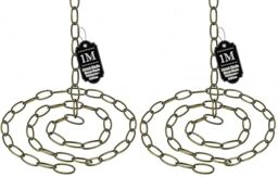 LEDSone Chandelier Light Chain 32mm x 17mm for Lighting Ceiling Lights Pendant Light Open Link Suspension Hanging Chain (Antique Brass) (Pack of 2)