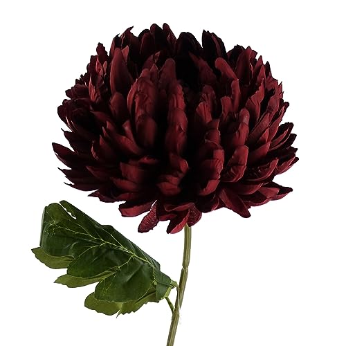 Leaf Design Artificial Chrysanthemum Stem Flowers
