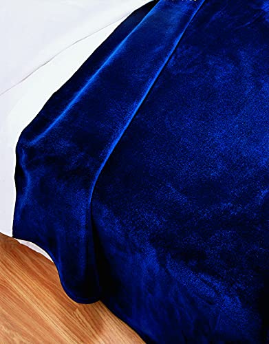 Pielsa 5047-41 - Blanket - Plain Blanket - Blanket Bed - Sofa Blanket - Winter Blanket - Velvet Blanket - Navy Blue - Blanket Bed Size 135