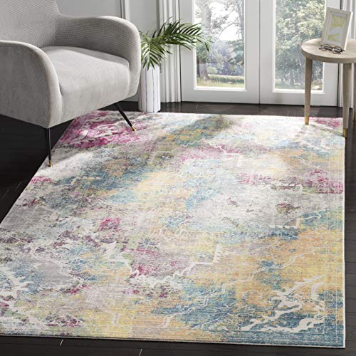 Safavieh Metro-Mod Indoor Woven Rectangle Area Rug, Mystique Collection, MYS921, in Multi, 183 X 274 cm for Living Room, Bedroom or Any Indoor Space