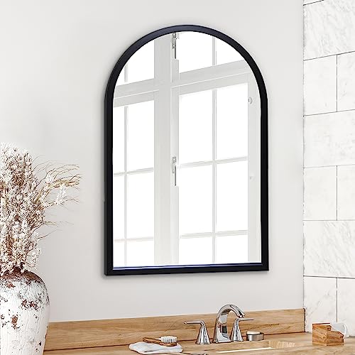 Americanflat 20x30 Arched Mirror - Large Hanging Mirrors with Durable Frame - Modern Mirror for Bathroom, Bedroom, Living Room - Mirrors for Wall Display and Home Decor - Black