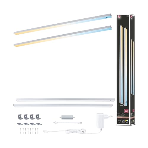 Paulmann 98617 LED Under-Cabinet luminaire Inline 2-Piece Set 2x6W 550x26mm 2x500lm 24V Chrome matt Tunable White