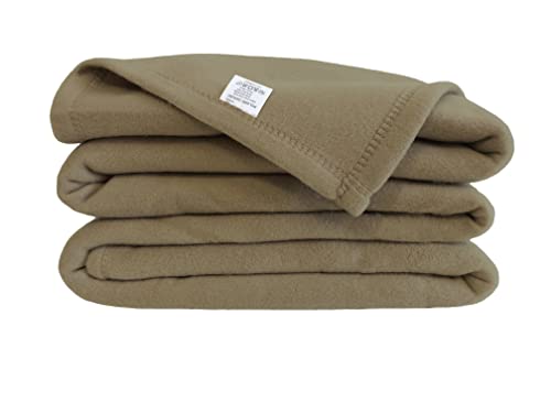 Poyet Motte Poleco Blanket in Polyester Fleece - Taupe, polyester, taupe, 260x240 cm