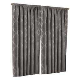 Riva Paoletti Winchester Pencil Pleat Curtains (Pair) - Mocha Brown - Traditional Diamond Jacquard - Tiebacks Included - Polyester - 66' x 72' (168 x 183cm)