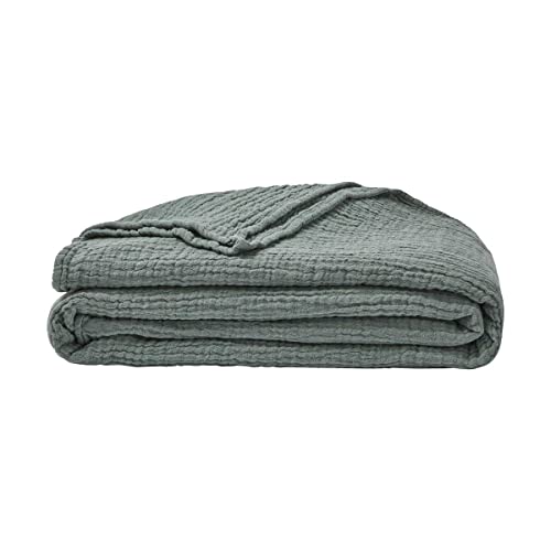 ESSIX Plain Cotton Gauze Bedspread 260 x 240 cm