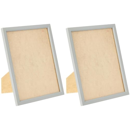 Frame Company Drayton Range 10 x 8-inch Grey Picture Photo Frame with White Mount For Image Size 8 x 6-inch (Pack of 2)