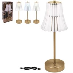 L & P Home & Gifts Lesser & Pavey Led Touch Gold Rechargeable Table Lamp