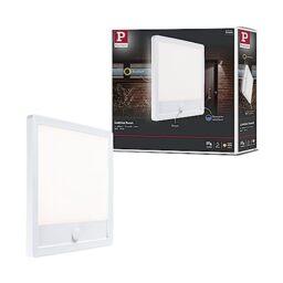 Paulmann 94663 LED Outdoor Light Panel Lamina with Motion Detector IP44 Square incl. 1x14.5 W Warm White White Outdoor Panel Plastic Light Panel 3000 K
