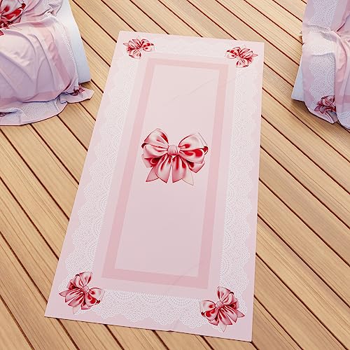 PETTI Artigiani Italiani - Microfiber Beach Towel, 100% Made in Italy, Pink Bow