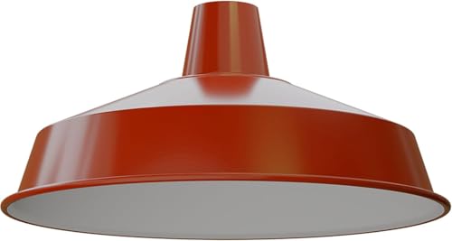 Metal Ceiling Lamp Shade 40cm Easy Fit Light Pendant Modern Ceiling Lighting Shade for Bedroom Hallway Office Café Restaurant Industrial Light Shade Ceiling Pendant (Orange)
