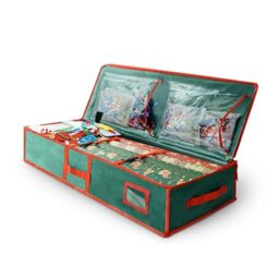 Keplin Christmas Tree & Wrapping Paper Storage Bag, Decoration Storage with Carry Straps, Tree Bags, Gift Wrap Organizer, Tags & Ribbons Holder (Wrapping Paper Bag)
