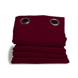 Moondream, 3-in-1 Noise Cancelling Curtain, Thermal Winter & Summer, 100% Blackout Curtain, Patented Technology, Made in EU, Cotton Effect, Ruffle Trims, Garnet Red, 140 x 260 cm (WxH) cm
