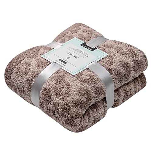 bearberry Leopard Throw Blanket 50x60 Khaki, Ultra Soft Plush for Couch - Soft Cozy Warm Microfiber Blanket for Couch Sofa Bed Travel Comfort Home Decor Gift for Women Mom Her