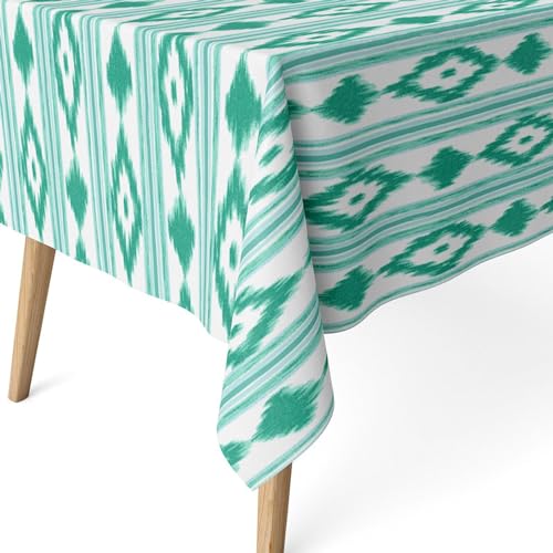 ECOMMERC3 - Stain Resistant Tablecloth for Rectangular Table Size 300 x 140 cm - Stain Resistant Extra Soft and Waterproof Tablecloth Turquoise