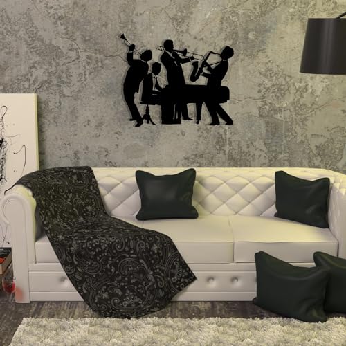 Stylish Black Decorative Metal Wall Accessory, 52.5 x 43.5 cm, 100% Metal, 1.2 mm Thickness, Perfect for Modern Home Decor & Office Spaces