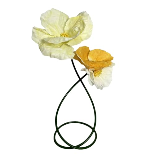 ASDFG Yellow Champagne Gold White Fake Flower - Bendable Waterproof Artificial Flowers Set Floral Decor for Home Bedroom Living Room Kitchen Balcony Hallway, Mall Store Supermarket Event Decoration