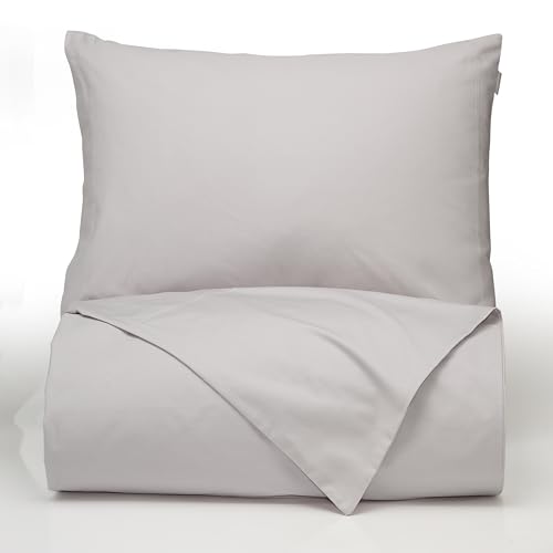 Bianca Plain Dyed Grey Duvet Cover Set 140 x 220 + 60 x 70 cm