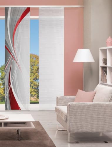 Vision S Topiga Sliding Curtain, Semi-Transparent, Bamboo Look