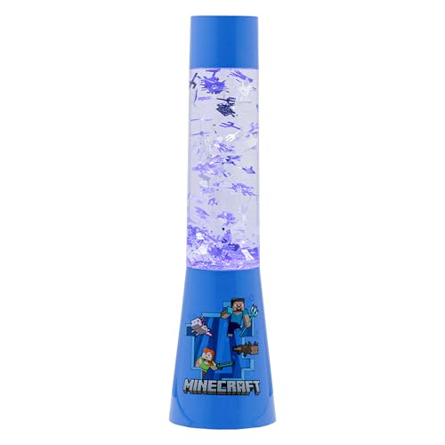 Paladone - Minecraft Glitter Liquid Mood Light - Officially Licensed Minecraft Merchandise - Lava Lamp - Night Light - Desk Lamp - Bedside Light