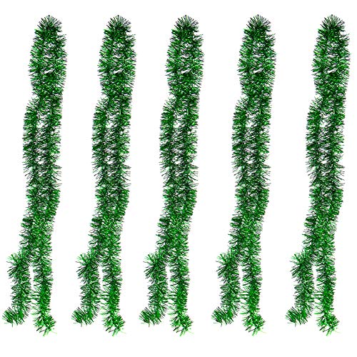 """Absolute Deal Tinsels Christmas Tree, Set of 5 Christmas Tinsel, 2 Meter long Tinsel for Xmas Garland, Wedding, Birthday, New Year Party"""