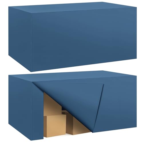 Ascoza 2 Pack Fitted Tablecloth for 6 Foot Rectangle 72 x 30 Inch Mediterranean Blue Table Covers Water Resistant Polyester Cloth for Folding, Parties,Display, Trade Show (Mediterranean Blue)