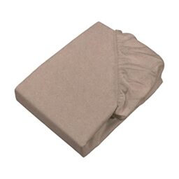 SETEX Flannelette Fitted Sheet Melange, 90 x 200 cm Fitted Sheet, Approx. 90% Cotton/Approx. 10% Polyester, Bed Sheet in Beige