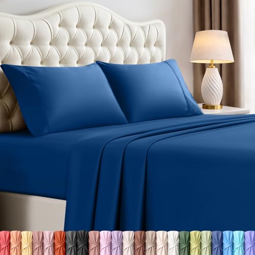 Utopia Bedding Full Bed Sheets Set - 4 Piece Bedding - Brushed Microfiber - Shrinkage and Fade Resistant - Easy Care (Full, Dusk Blue)