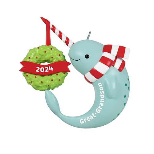 Hallmark Keepsake Christmas Ornament 2024, Great-Grandson Narwhal 2024