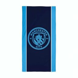 MANCHESTER CITY FC Stripe Towel, Bedroom, Sports, Gift