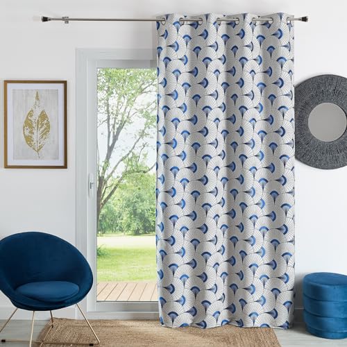 HomeMaison.com Furniture Curtain – Jacquard Curtain – Plain Curtain – Blackout Curtain – Indigo Curtain – 140 x 260 cm