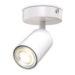B.K.Licht Wall Light/Ceiling Lamp, Adjustable Spot, GU10 Socket, Bulb not Included, Rotatable Spotlight for Living Room, Bedroom, Corridor, Metal Spot, Flexible Design IP20 230V, 9x9 cm, Matt White