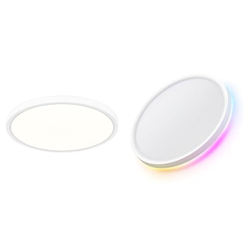 Bundle of LuminexDesigns 24W LED Ceiling Light Dimmable with 2000K Backlight with Remote + APP Control RGB Backlight for Smart Home Ambience