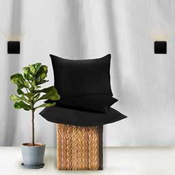 GC GAVENO CAVAILIA 200 Thread Count Egyptian Cotton Pillow Cases- Luxury Bedding Soft Pillow Covers- Envelope Closure 50 x 75 Pillowcases 2 Pack - Black