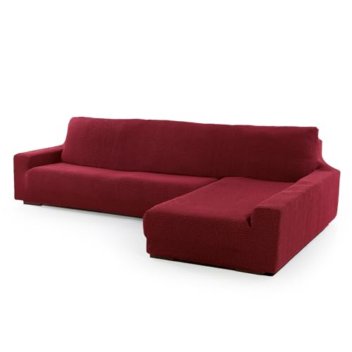 SOFASKINS?? Super Elastic Chaise Longue Cover, Sofa Cover Right Long Armrest, Sofa Cover Breathable, Comfortable and Durable, Compatible Dimensions of Sofa (210-340 cm), Bordeaux Colour