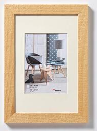walther design Picture Frame Natural 40 x 50 cm with PassepArtout, Home Wooden Frame HO050H