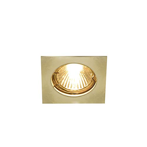 SLV Recessed Ceiling Light Pika QPAR51 / spot, floodlight, Ceiling Spotlight, Ceiling Light, recessed Light LED, Indoor Lighting / GU10 50W Brass