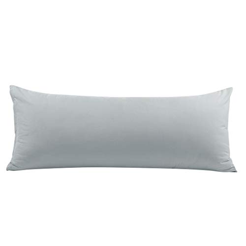 "PiccoCasa Body Pillow Cover Light Grey, Brushed Microfiber Pillowcase 20""x54"", Wrinkle, Fade, Stain Resistant, Soft Long Case for Body Pillows"