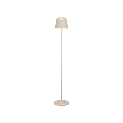 Eglo Cordless LED Floor lamp Mannera-L, Wireless Battery Light Fixture, Indoor and Outdoor, Touch dimmable, Rechargeable Garden Lighting, Beige Metal, IP54
