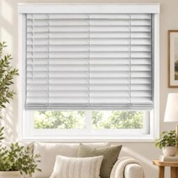 "CHICOLOGY Faux Wood Venetian Blinds, Window Blinds, Wood Blinds, Window Shades, Window Treatments, Blinds and Shades, Window Shades for Home, Wood Roller Blinds, 17"" W x 72"" H,"