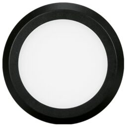 4lite Hampton Round Display Cabinet Lights (Black) Pack of 1 Cool White 110lm Under Shelf Light Includes Plug - 4L1/1301/4