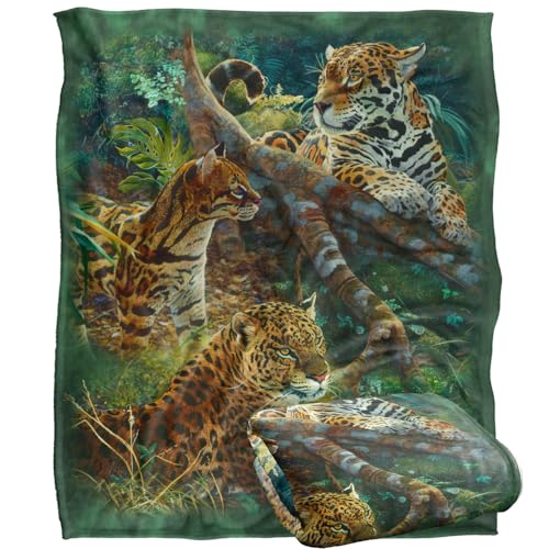 Jq Licensing - Jmm-Jp Jungle Cats Leopards Silky Touch Super Soft Throw Blanket 152 X 127 Cm