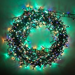 SHATCHI 1500LEDs Christmas Tree Compact Cluster Fairy Lights Multifunction 8 Light Modes, Timer Green Cable Indoor/Outdoor Low Voltage Holiday Home Decorations