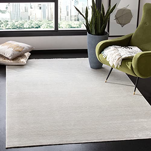 Safavieh Contemporary Rug for Living Room, Dining Room, Bedroom - Dream Collection, Short Pile, in Ivory and Ivory, 91 X 152 cm