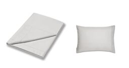 Bianca Plain Dyed Silver Duvet Cover Set for 105 cm Bed 100% Cotton Percale