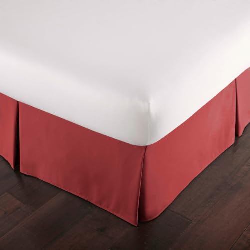 Southshore Fine Living, Inc. Hotel Quality King Bed Skirt 14 Inch Drop, Split Corners, Platform Cover, Premium Microfiber Dust Ruffle King - Wrinkle, Stain, and Fade Resistant - Marsala (Terra Cotta)