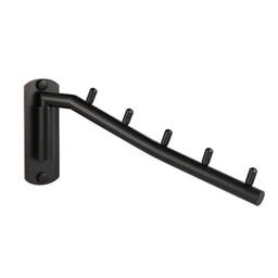 JQK Folding Clothes Hanger Rack, Stainless Steel Swing Arm Hook Holder, Clothing Hanging System Drying Closet Storage Organizer Oil Rubbed Bronze Wall Mount, SHR100-ORB