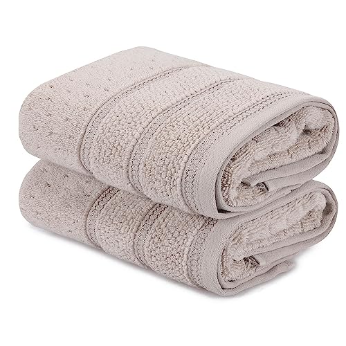 WELL HOME MOBILIARIO & DECORACIÓN Hand towel set (2 pieces) light brown