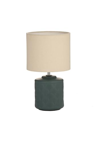 Paulmann Pauleen 48326 Table Light Glowing Midnight E14 max. 20W Cream, Dark Green Fabric, Ceramic