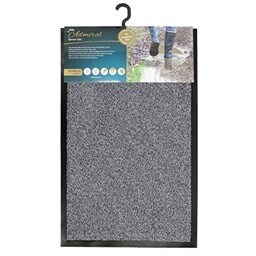 JVL Admiral Barrier Door Mat, Microfibre, Grey, 50 x 80cm, One size 01-640GY