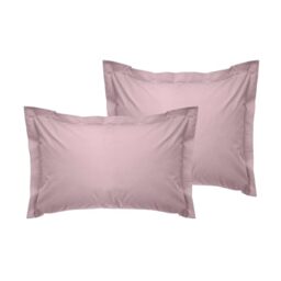 Luxurious Oxford Satin Pillowcase Set (2 Pieces), Light Pink, 80 x 80 cm, 100% Cotton Satin, 125 g/m², Soft & Elegant for a Restful Sleep